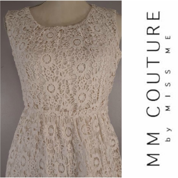 MM Couture by Miss Me Sleeveless Lace Dress-Sz XS - Picture 3 of 8